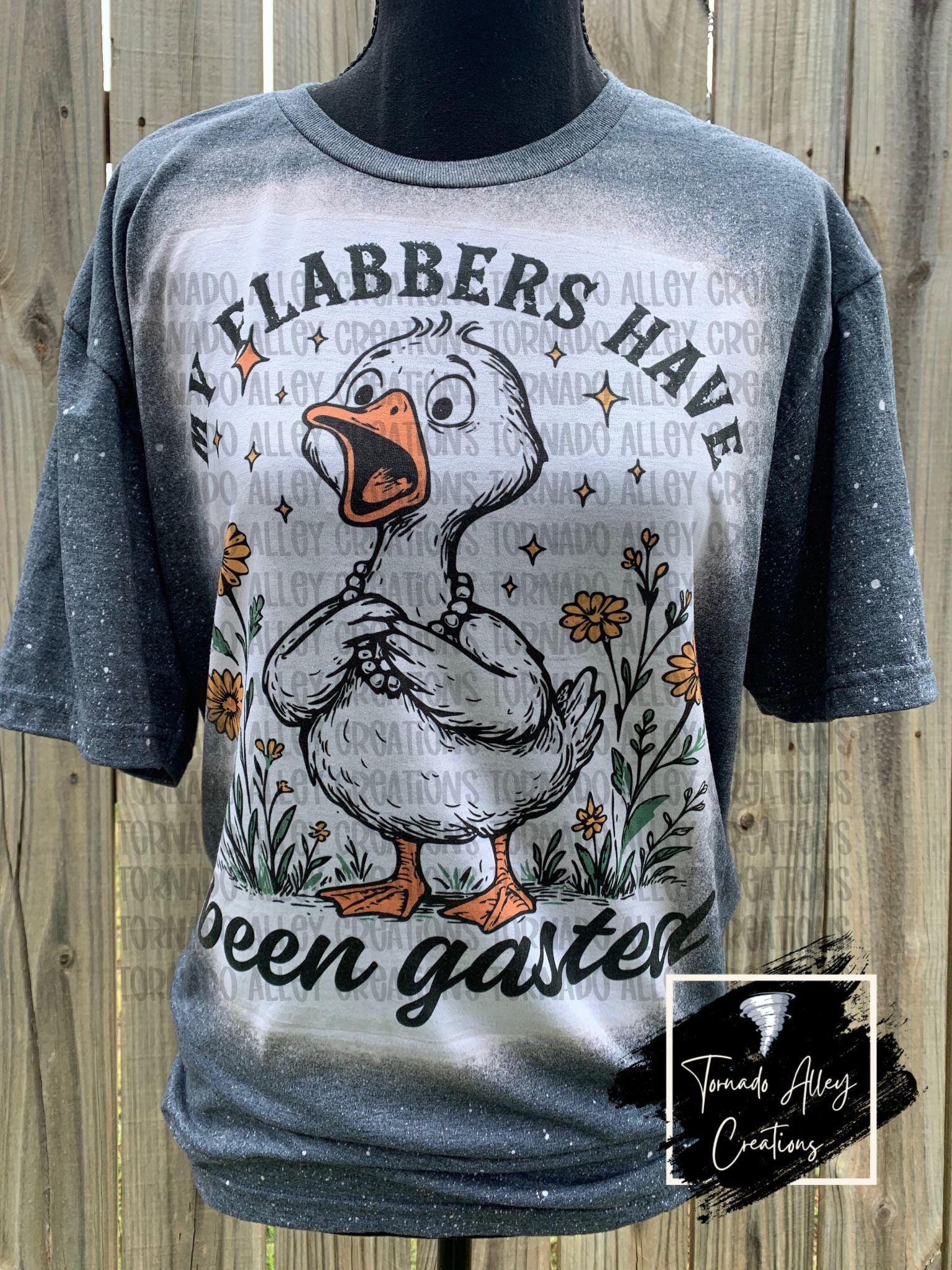 My Flabbers Have Been Gasted | Bleached T-Shirt | Funny Shirt | Sarcasm | Sassy Duck | Cute | Summertime | Humor