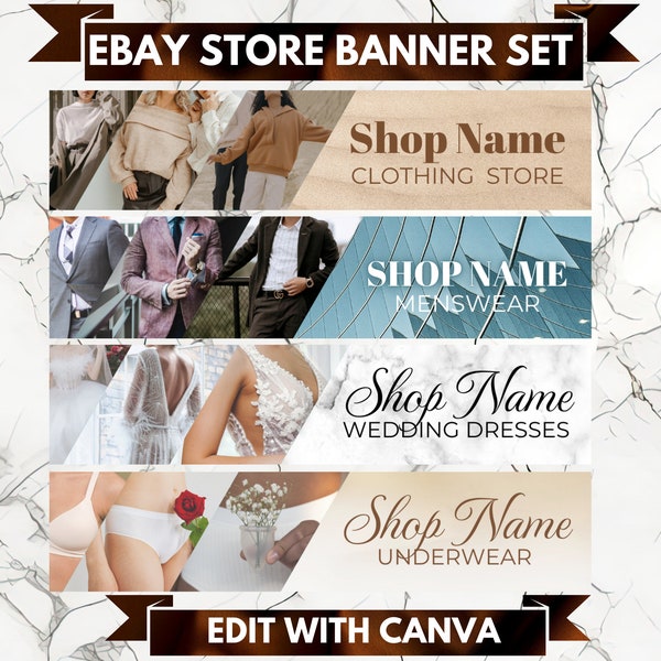 eBay Banner and Logo Clothing Fashion Sets, eBay Billboard and Logo Set, eBay Store Billboard Banner and Logo,