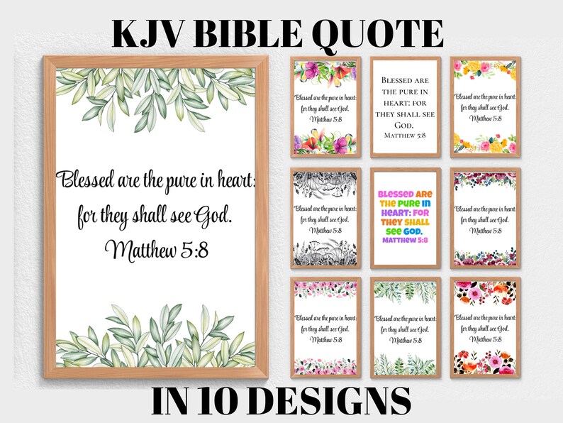 Inspirational KJV Bible Quote Printable Wall Art INSTANT - Etsy