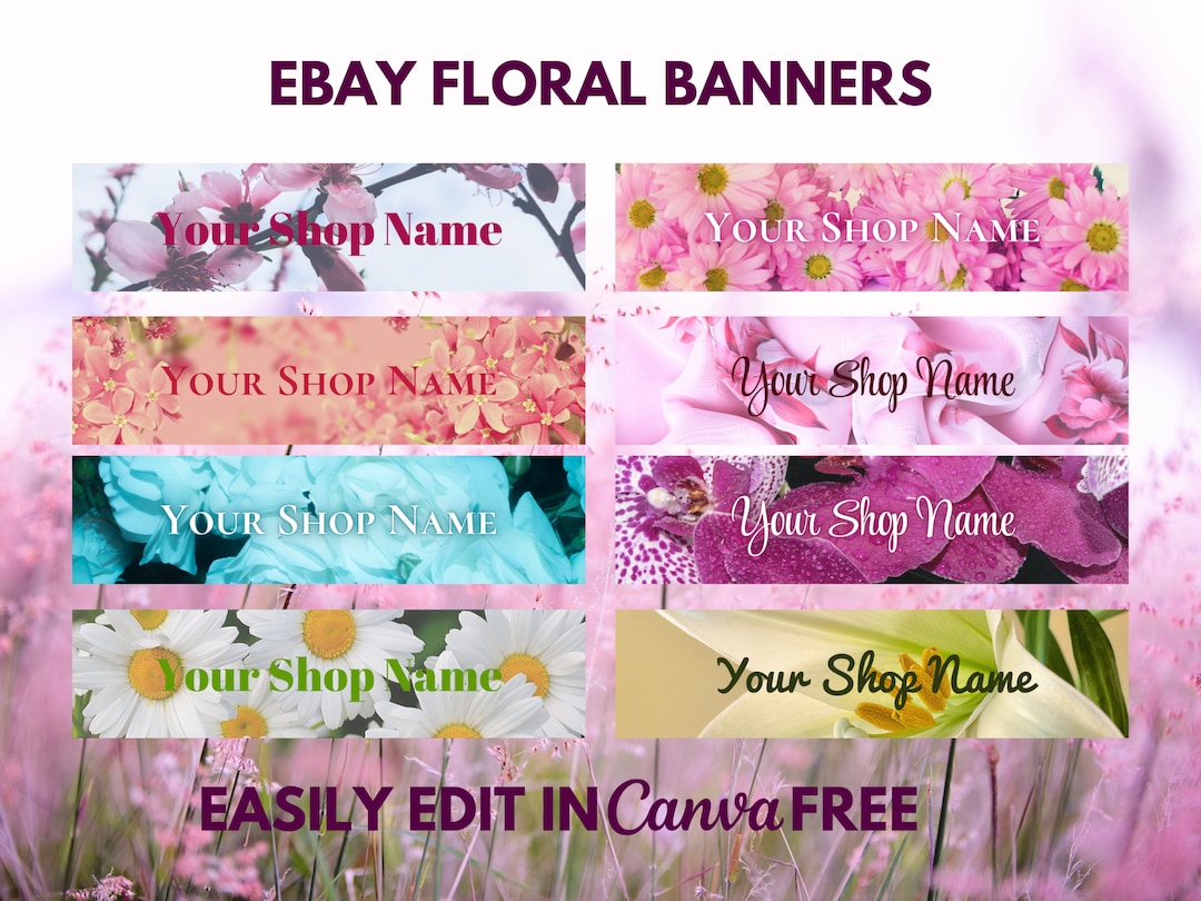 Ebay Banner and Logo Floral Sets, Ebay Billboard and Logo Set, Ebay ...