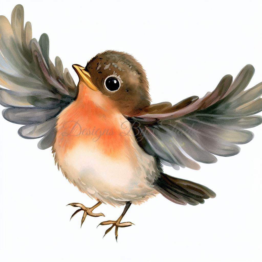 14 Baby Robins Clipart Pngs Commercial Use Digital Download - Etsy