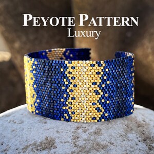 Peyoted Beaded Bracelets Pattern, Delica Bracelet &quot;Luxury&quot;, Even-count Peyote Stitch Pattern
