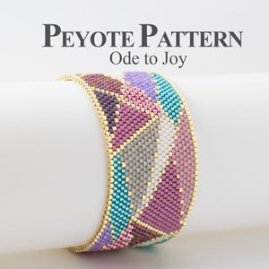 Bead Bracelets Pattern, Miyuki Delica Bracelet "Ode to Joy", Even-count Peyote Stitch Pattern