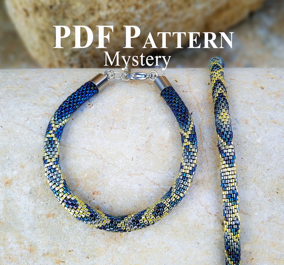 PDF Pattern Bead Crochet Bracelet - Original Beaded Bracelet Mystery ...