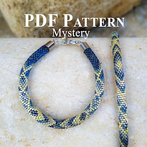 PDF Pattern Bead Crochet Bracelet - Original Beaded Bracelet Mystery - Seed Bead Crochet Pattern and detailed instructions - Miyuki bracelet