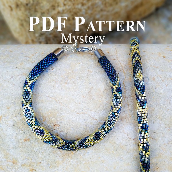 PDF Pattern Bead Crochet Bracelet - Original Beaded Bracelet Mystery - Seed Bead Crochet Pattern and detailed instructions - Miyuki bracelet