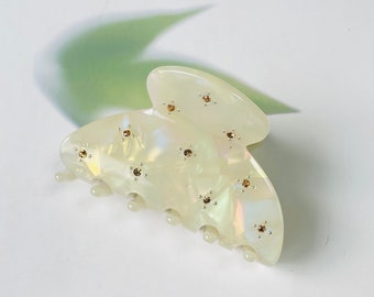 Bunte Acetat-Haarkralle mit Strasssteinen, kleine Exquisite Haarspange, Acetat-Haarkralle für Frauen, wunderschöne Haarkrabbe, Bling-Haarschmuck
