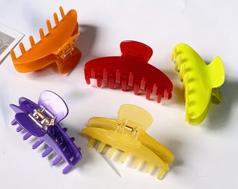 Jelly Color Moon Haarkrallenklammern, große Haarklammern für dünnes und dickes Haar, minimalistische einfarbige Haarspange, Haarschmuck, Brautjungfer Geschenk