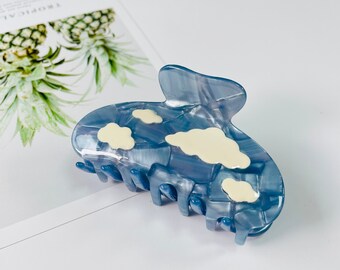 Wolken Haarspangen für Mädchen, Acetat Blatt Haarspange, Acetat Blatt Haarkralle für Frauen, lustige Haarkrabbe, Haarschmuck für Mädchen