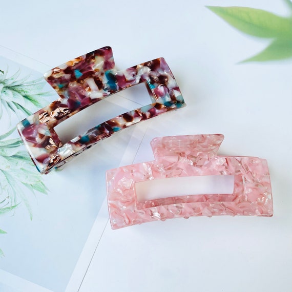 Large Vintage Hair Claw Clips Rectangle Hair Claw for Women Etsy