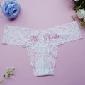 Custom Name Embroidered Lace Underwear,Personalized White Lace Bridal Thong,Mrs Bride Lace Thong,Custom Lace Underwear,Bachelorette Gift product logo
