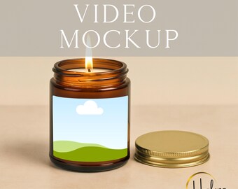 Minimalistische geurkaars mockupvideo, 9oz canvas
