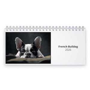 Bulldog Francese Calendario da tavolo 2026