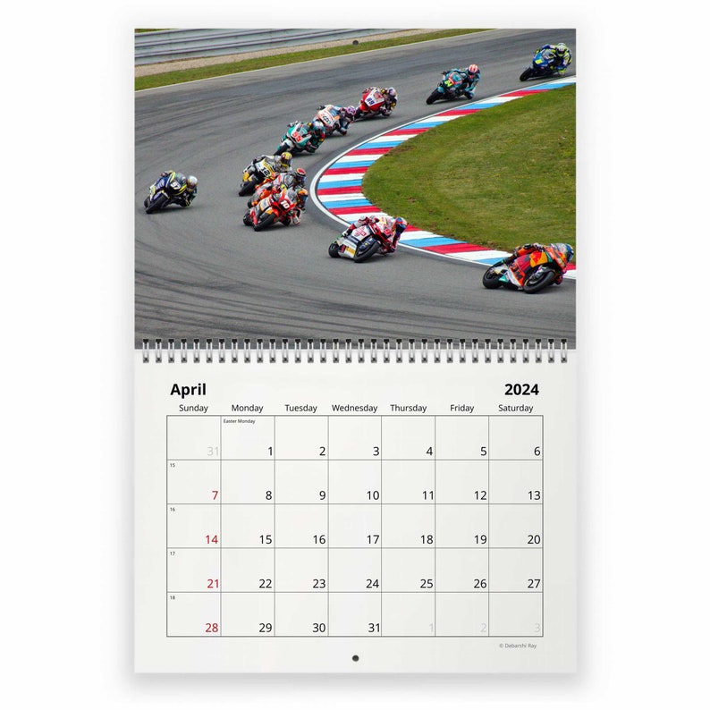 Motorcycle 2024 Wall Calendar IDW24126 Etsy