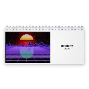 80s Retrò Calendario da tavolo 2025