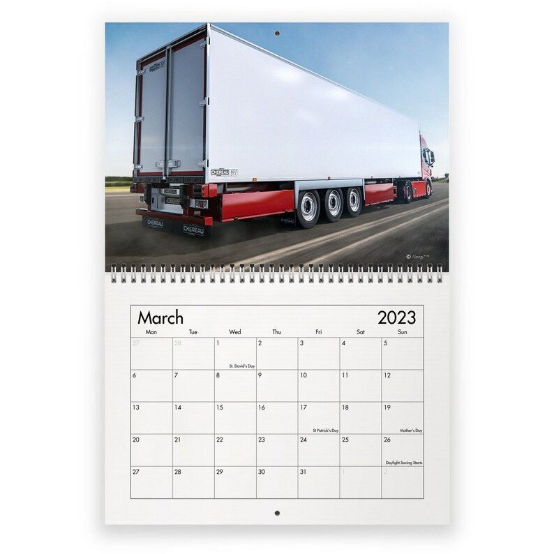 Truck 2023 Wall Calendar ID:12789 - Etsy