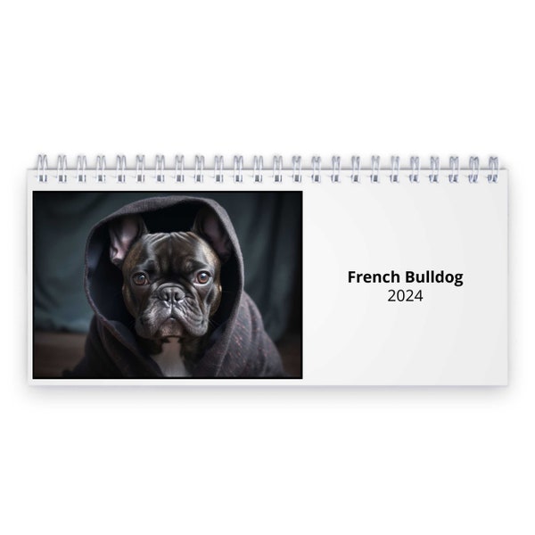 Bulldog Français 2024 Calendrier de bureau