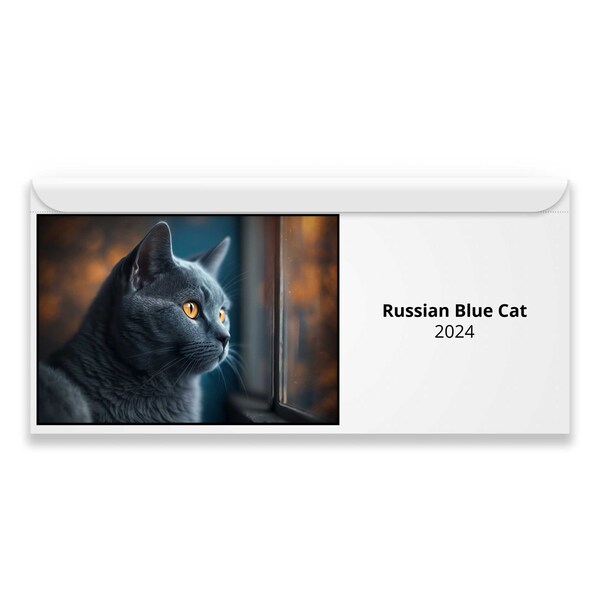 Russian Blue Cat Calendar Etsy
