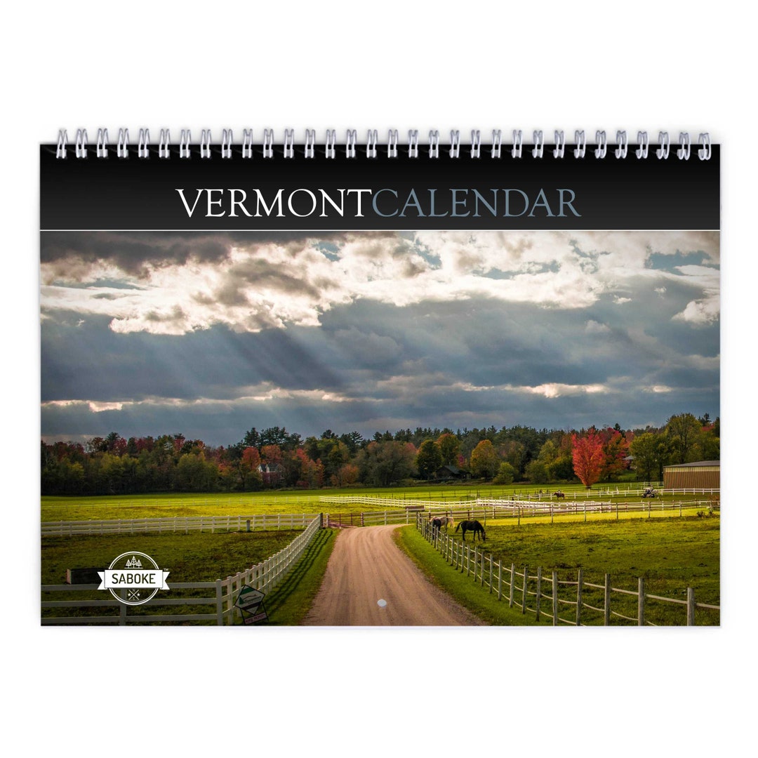 Vermont 2024 Wall Calendar IDW24121 Etsy