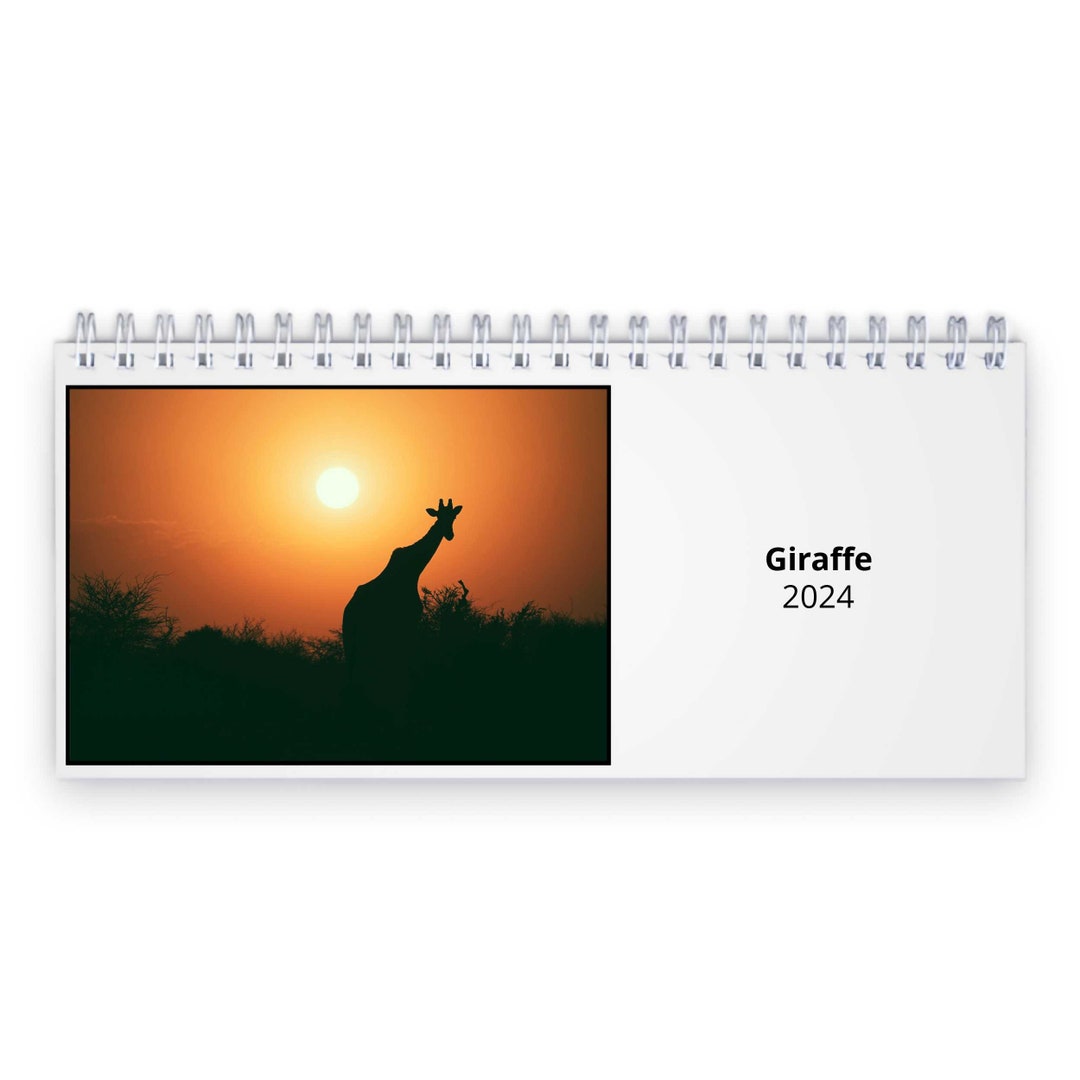 Girafe 2024 Calendrier de bureau Etsy France