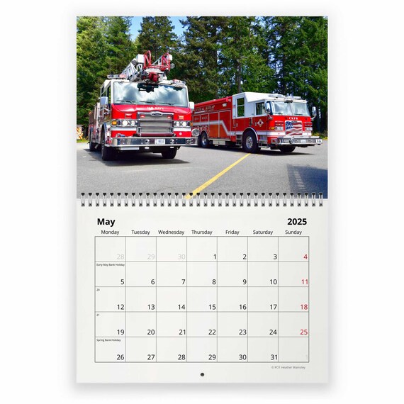 Firefighter 2025 Wall Calendar ID:W25078 - Etsy