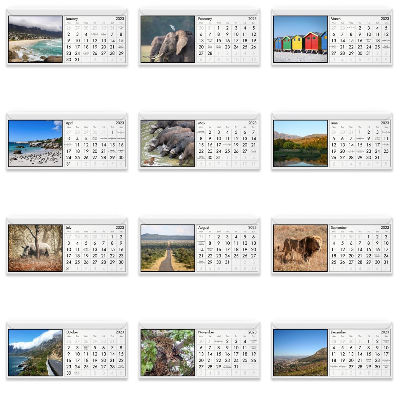 South Africa 2023 Magnetic Calendar ID:13124 - Etsy Canada