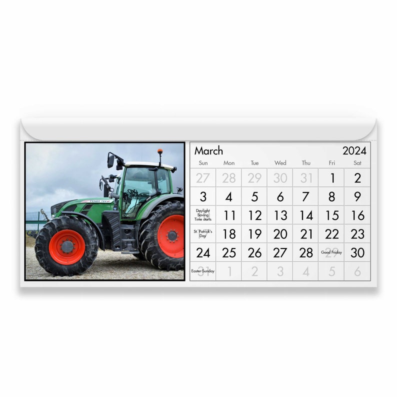 Tractor 2024 Calendar IDM24006 Etsy