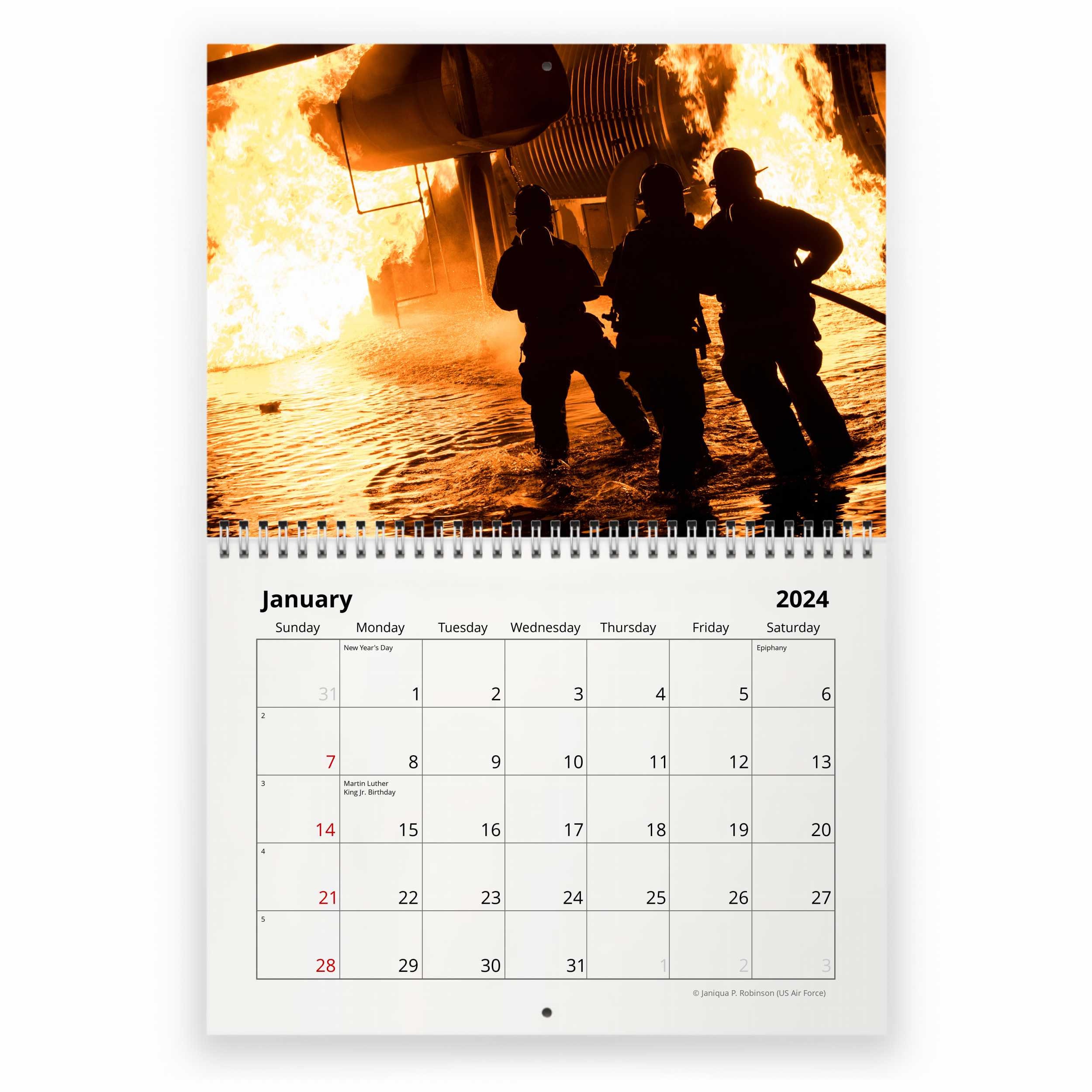 Firefighter 2024 Wall Calendar ID:W24097 