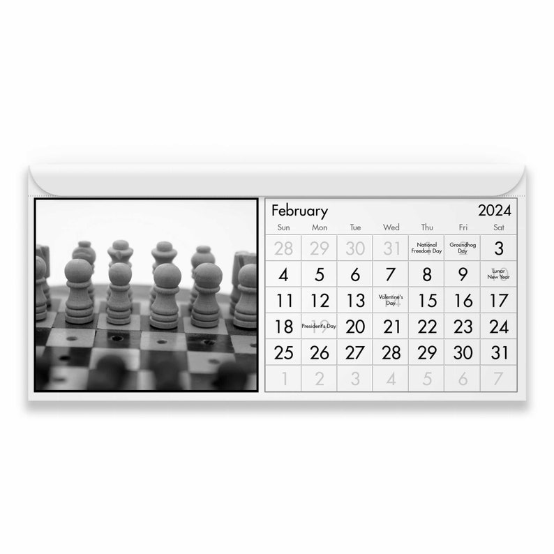Ajedrez 2024 Calendario Magnético Etsy España