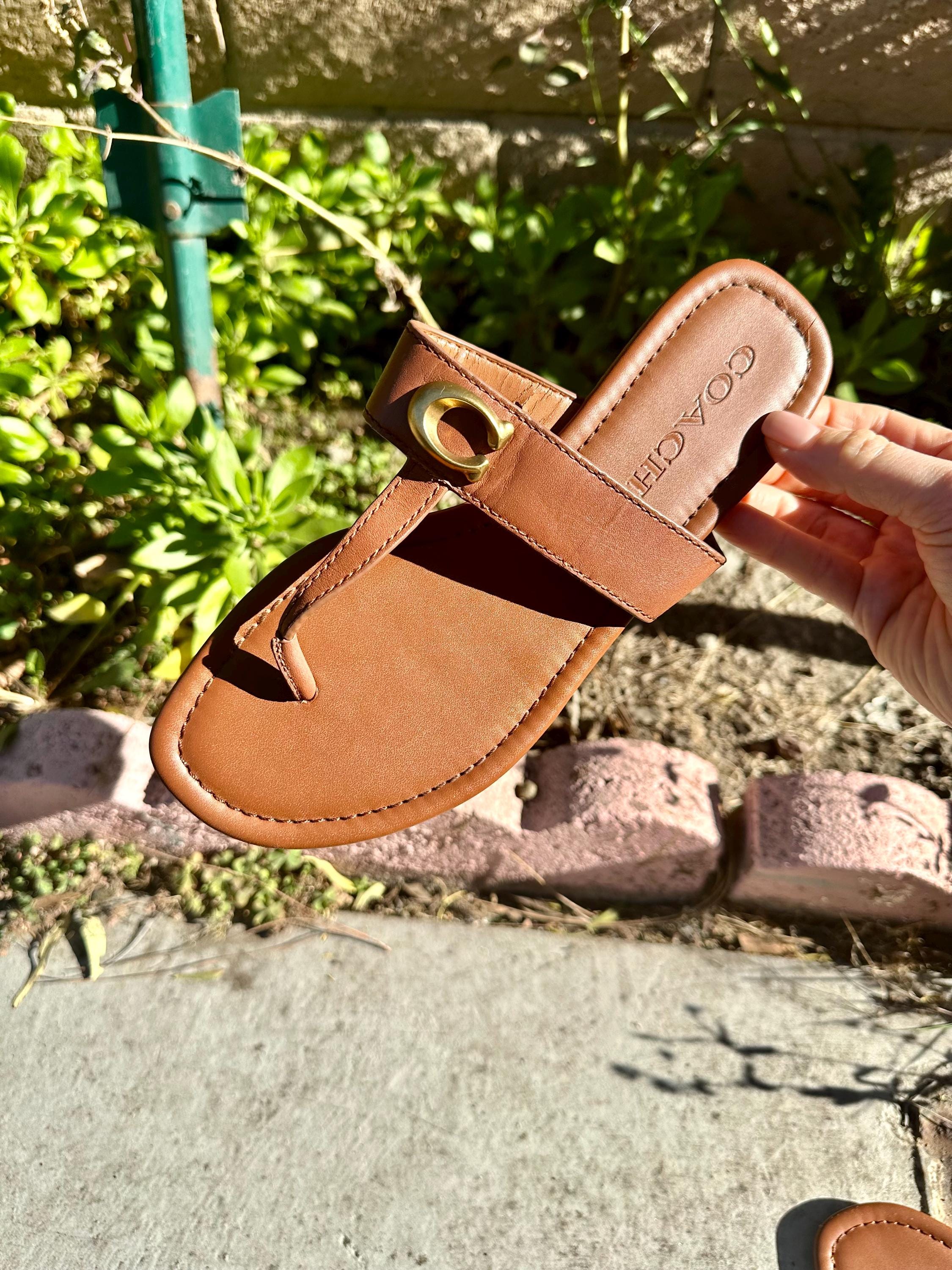 Brown Coach Jessie Sandals - Etsy display picture 1