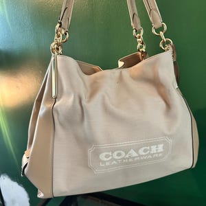 Coach Leatherware Canvas Shoulder Bag