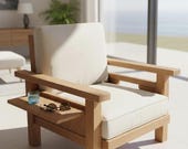 DIY Outdoor Chair with Table Plan PDF,Outdoor/Indoor Chair plan,Garden Chair,Modern Chair Building Plan,DIY Woodworking Project