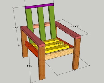 DIY チェア プラン、木製家具 PDF ガイド、必須の木製屋外チェア プラン、DIY パティオ チェア プラン。