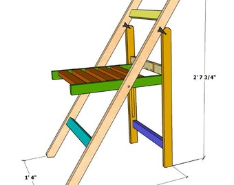 DIY Folding Chair Plan PDF,Step-by Step  Folding Chair Plans, Folder Chair Plans, Outdoor Chair Plan, Patio Furniture Foldable, Deck Chair