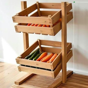 DIY Wooden Free Shelf Standing/Storage Rack Plan/Portable Shelf for Kitchen Countertop/Pantry Storage Plans/ INSTANT Dowlnoad/DIY Plans