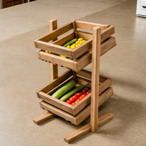 DIY Kitchen Wooden Two-Tier Storage Rack plan/Portable shelf for Kitchen Countertop/pantry storage plans/ INSTANT dowlnoad/DIY plans