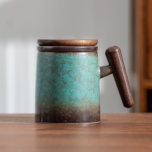 UtopiaMugs Coffee Mug Japanese Hand-crafted Handmade Tea Ceramic Kiln Glazed Unique Pattern, Colour & Texture Mugs