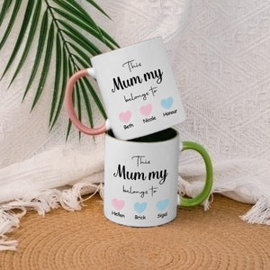 Personalized Mama Dad Grandma Mug With Kids Names, Family Mug, Coffee Mug, Custom Gift For Mom Dad Gifts, Mothers Day Gift For Mom Birthday