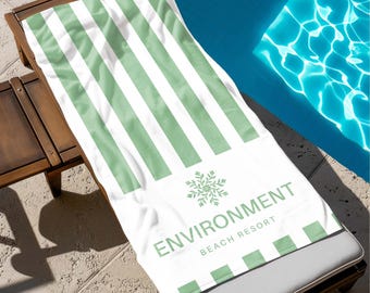 Telo mare personalizzato con logo, regalo aziendale personalizzato per team, telo per spa di hotel, telo per piscina di parco acquatico, regalo aziendale con logo del marchio