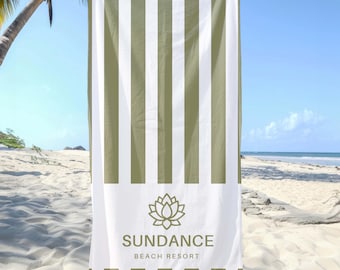 Telo mare personalizzato con logo, regalo aziendale personalizzato per team, telo per spa di hotel, telo per piscina di parco acquatico, regalo aziendale con logo del marchio