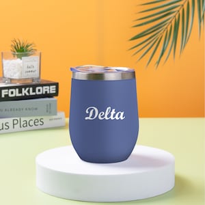 Name Wine Tumbler, Custom Wine Tumbler, Bride Party Supply, Gift for Bridesmaid, Stainless Steel Cup