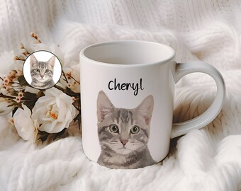 Custom Pet portrait Mug Personalized draw Dog Coffee Cup Personalized Pet Mugs Custom Cat Mug Dog Dad Mug Dog Mom Mug Dog Gift Cat Gift