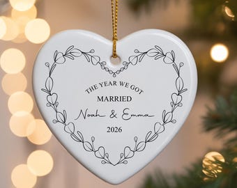 Personalisierte erste Weihnachten Verheiratet Ornament - Paare erste Weihnachten Ornament - Weihnachtsschmuck für Paare-verlobte verheiratete Ornament