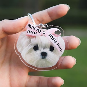 Custom Pet Photo Keychain, Cat Keychain, Dog Keychain Pet Loss Gift, Dog Mom Gift, Pet Memorial Gift, Small gift Christmas present