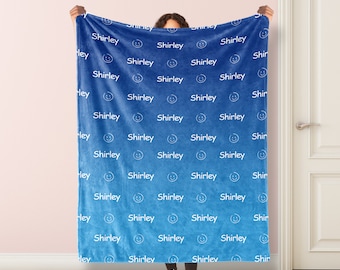 Personalized Name Blanket Single Sided Printing for Baby/Kids/Youth/Adult,Birthday Gift,Baby Blanket,Christmas Gift