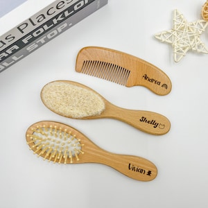 パーソナライズされたベビーヘアブラシ、名前が刻まれたベビーブラシ、赤ちゃんの誕生記念品、ベビーシャワーギフト、新生児ギフト、新米ママへのギフト、赤ちゃんへのクリスマスギフト