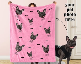 Custom pet photos Blanket, Dog Face Blanket, Body Picture Blanket With name, Memorial Blanket, Cat photo blanket cat gift