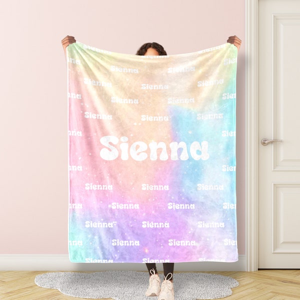 Personalized Big Name Blanket for Baby/Kids/Youth/Adult,Birthday Gift,Baby Blanket Single Sided Printing ,Christmas Gift