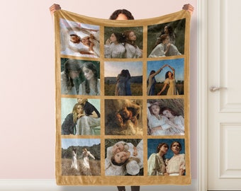 Personalized best friend Photo Blanket Collage, friend Blanket, Picture Blanket With Text, Memorial Blanket, Best Friend Gift