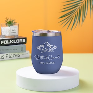 Name Wine Tumbler, Custom Wine Tumbler, Bride Party Supply, Gift for Bridesmaid, Stainless Steel Cup